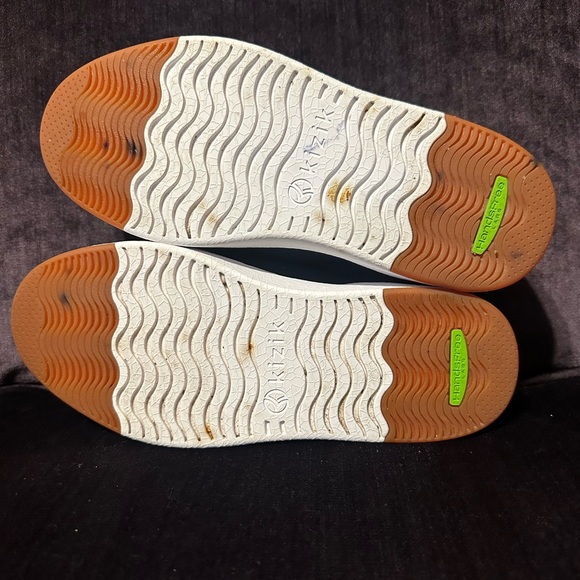 Kizik Prague Navy Blue Size Mens 6 Women’s 7.5 Canvas Suede Sneakers Hands Free - Picture 6 of 7